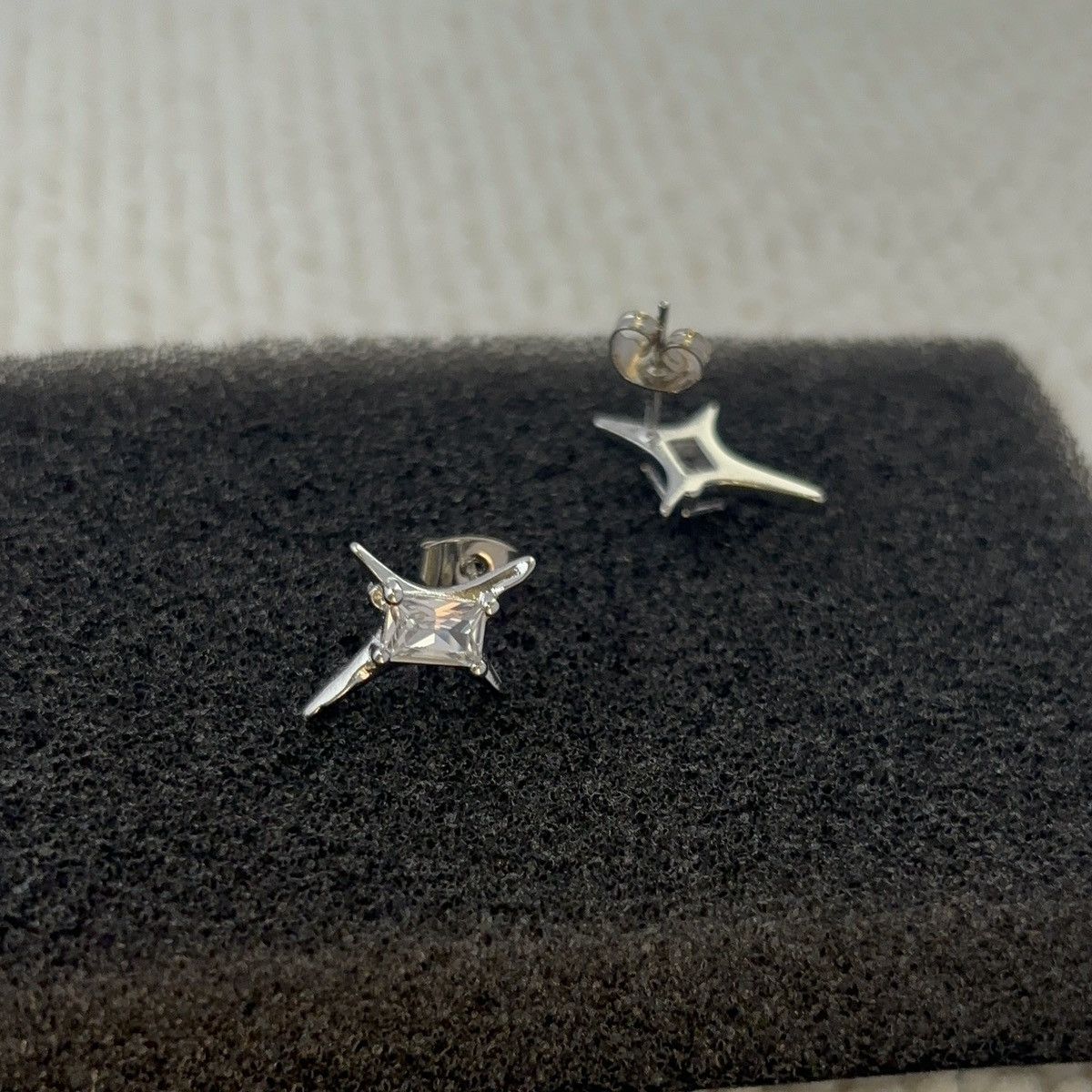 Other CZ Star Stud Earrings for Men Women Hip Hop Unisex Earrings Size ONE SIZE - 4 Thumbnail