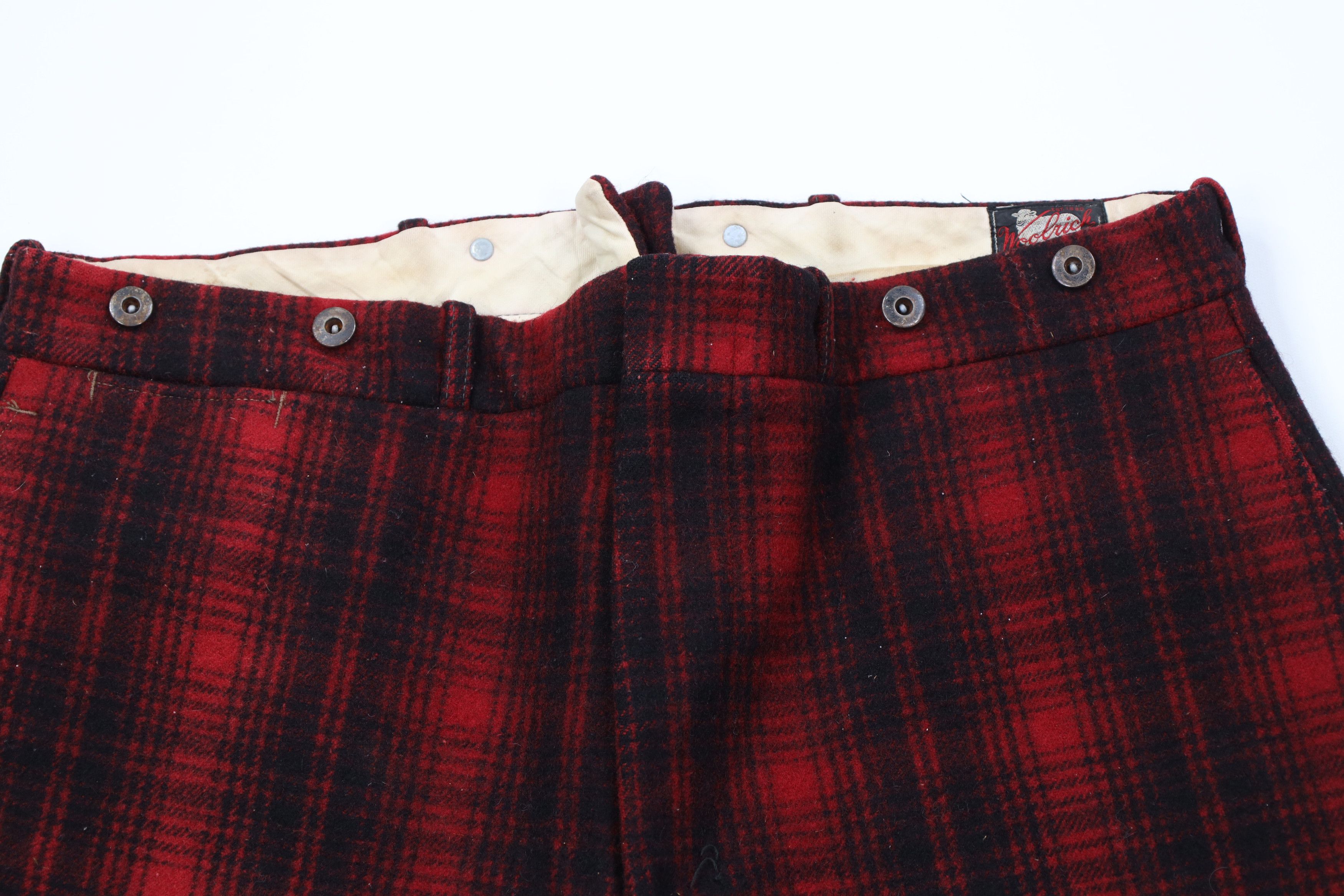 Woolrich Woolen Mills Vintage 70s Woolrich Heavy Wool Knickers Pants Plaid USA Size US 38 / EU 54 - 2 Thumbnail