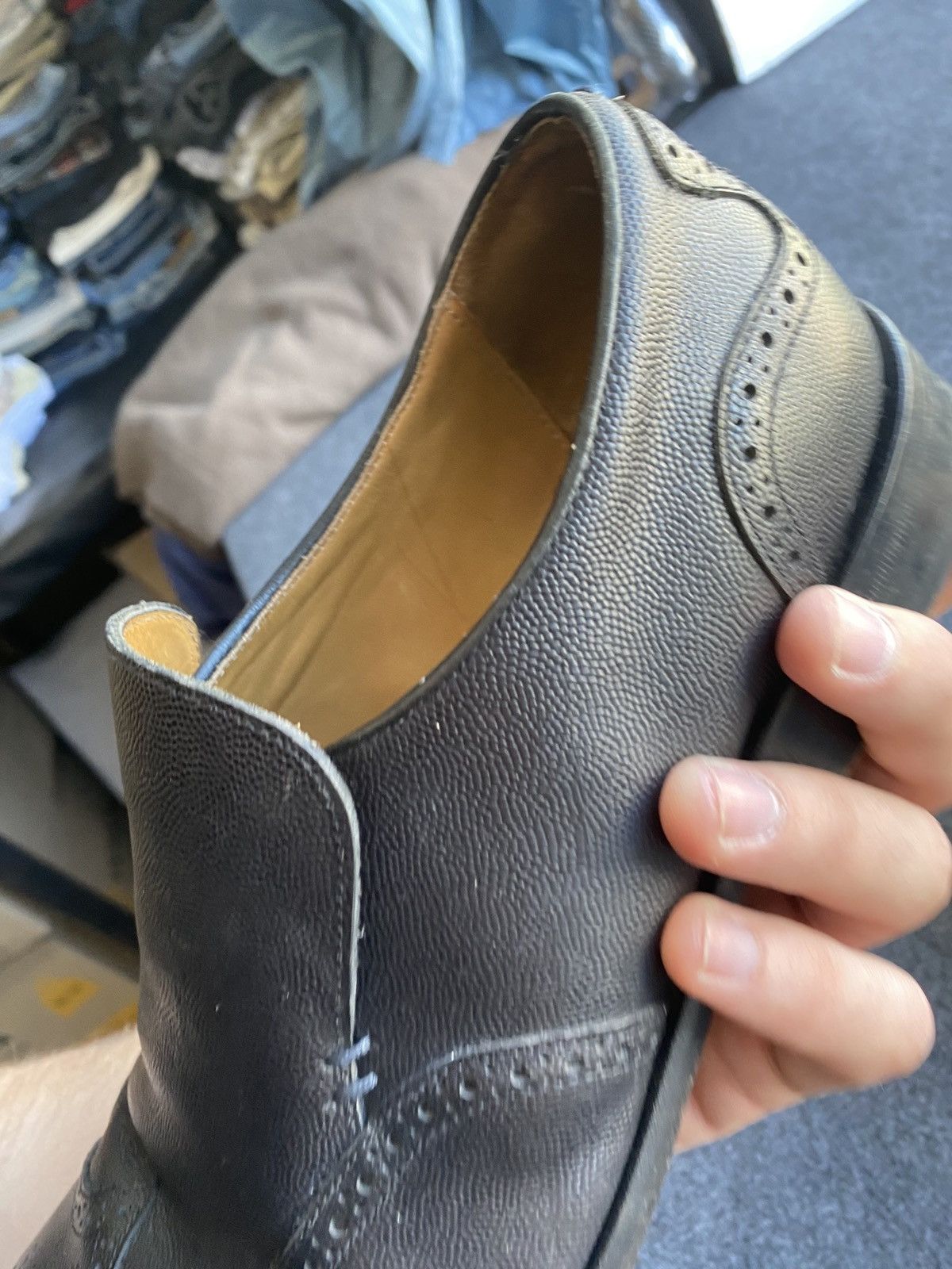 Oliver Sweeney 🔥Rare Oliver Sweeney black leather brogue slip on boots US12 Size US 12 / EU 45 - 10 Thumbnail