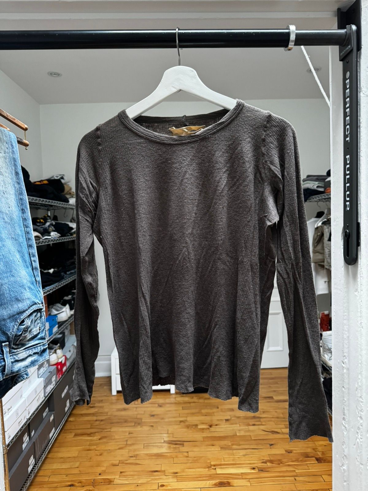 Pre-owned Rick Owens Knit Long Sleeve Dust Color In Brown