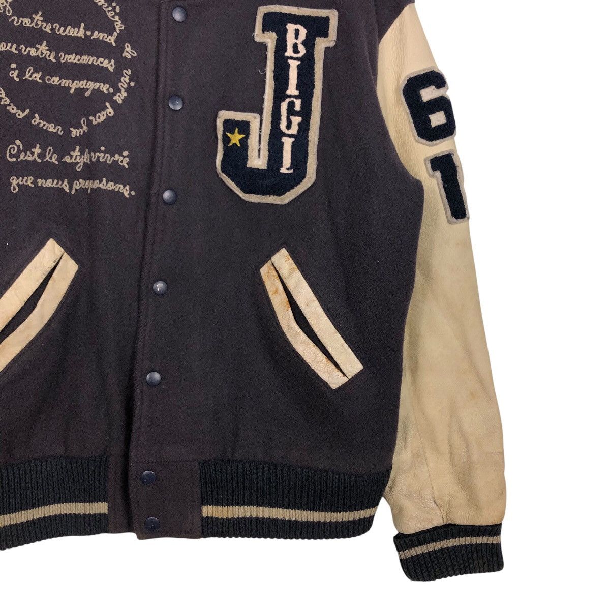 Japanese Brand 📌Vintage Varsity Bomber Jacket Mens Bigi Issey Miyake Size US M / EU 48-50 / 2 - 6 Thumbnail