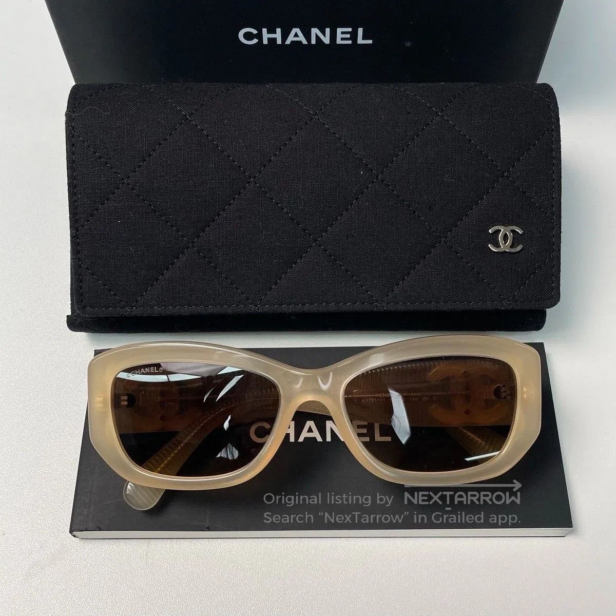 Chanel Chanel Light Brown Square-Frame Sunglasses. Size ONE SIZE - 3 Thumbnail
