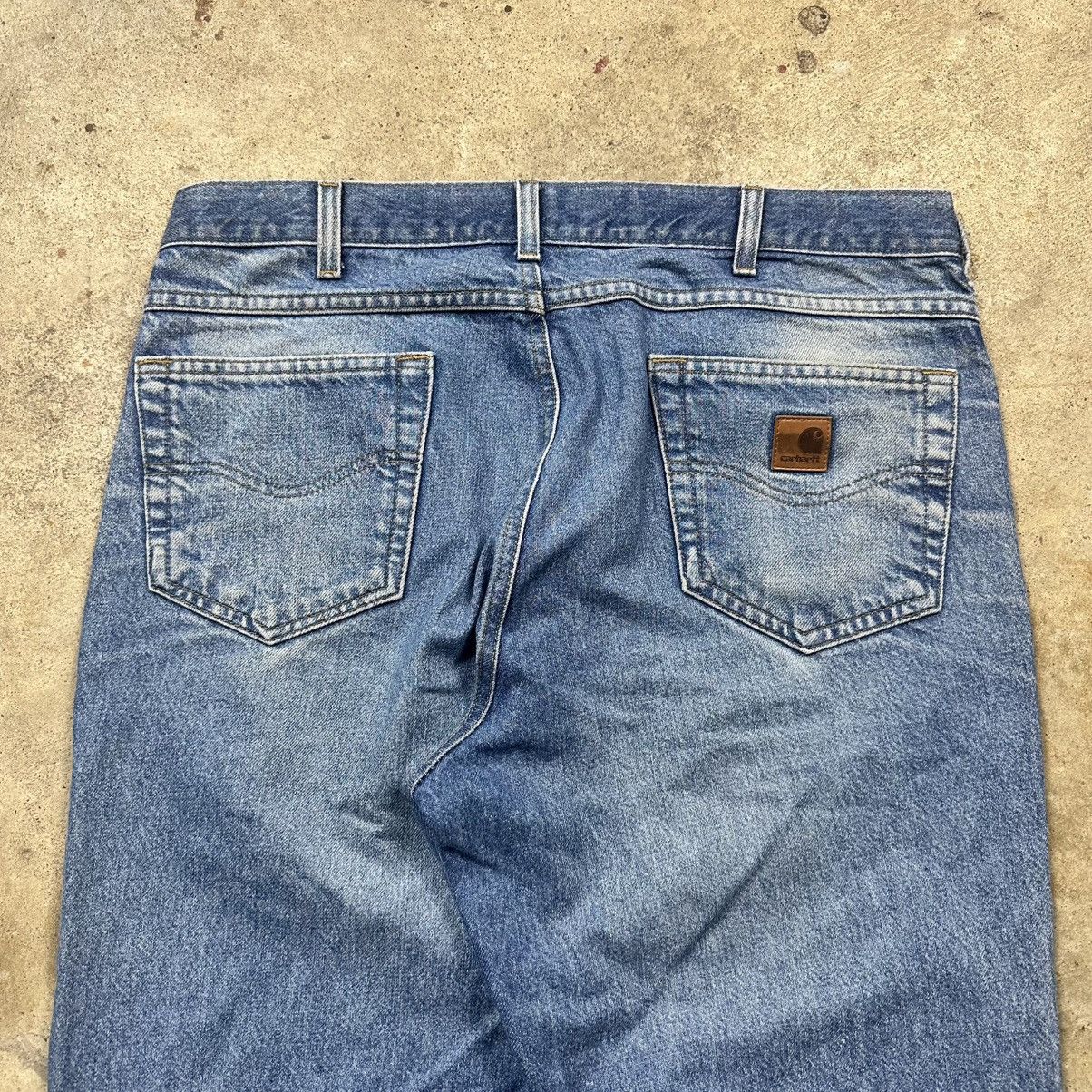 Carhartt Vintage 90s Faded Blue Denim Carhartt Baggy Skater Jeans Size US 36 / EU 52 - 8 Thumbnail