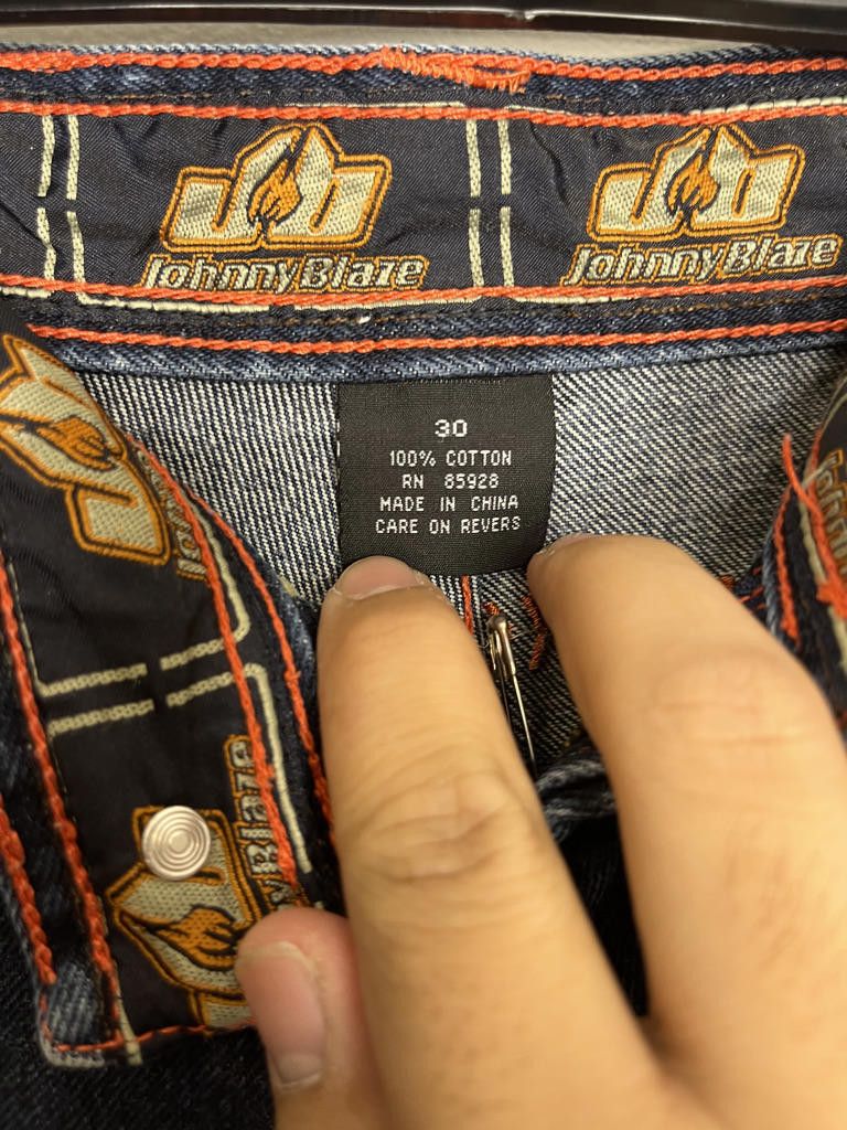 Designer Y2k Johnny Blaze Super Baggy Pants JNCO Style Jeans 30 x 30 Size US 30 / EU 46 - 9 Thumbnail