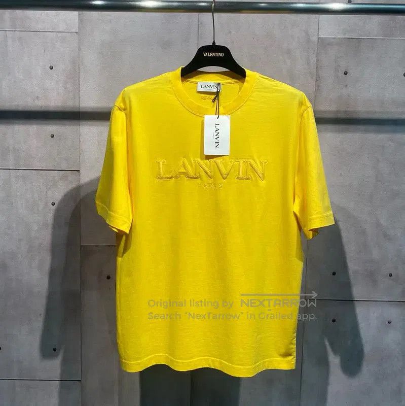 Lanvin Yellow Cotton Short Sleeve T-Shirt .