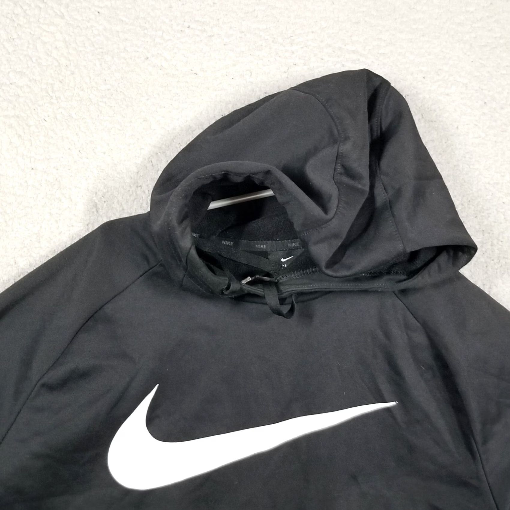 Nike Nike Hoodie Men’s Large Black Swoosh Fleece Pullover Therma Fit Hooded Sweatshirt Pullover Sportswear Regular Fit Size US L / EU 52-54 / 3 - 3 Thumbnail