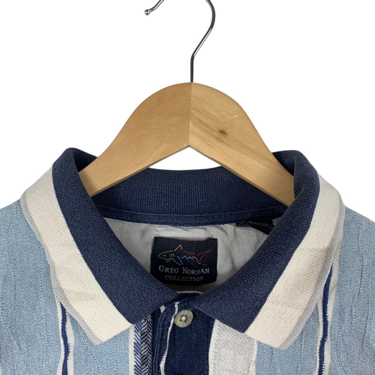 Greg Norman Vintage Greg Norman Collection Striped Polo Shirt Size US XL / EU 56 / 4 - 5 Thumbnail
