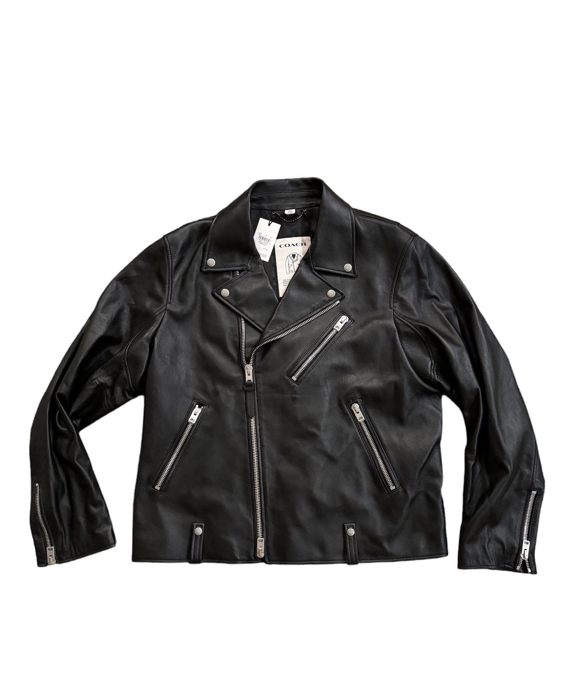 Coach 🔥1250$ Coach Leather Moto Jacket/Coach Biker Leather Jacket 