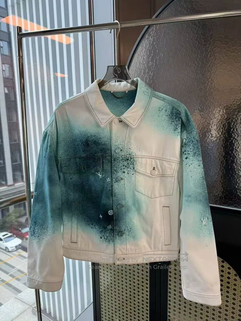 Louis Vuitton Louis Vuitton White and blue starry sky tie-dye splash-ink Size US L / EU 52-54 / 3 - 1 Thumbnail