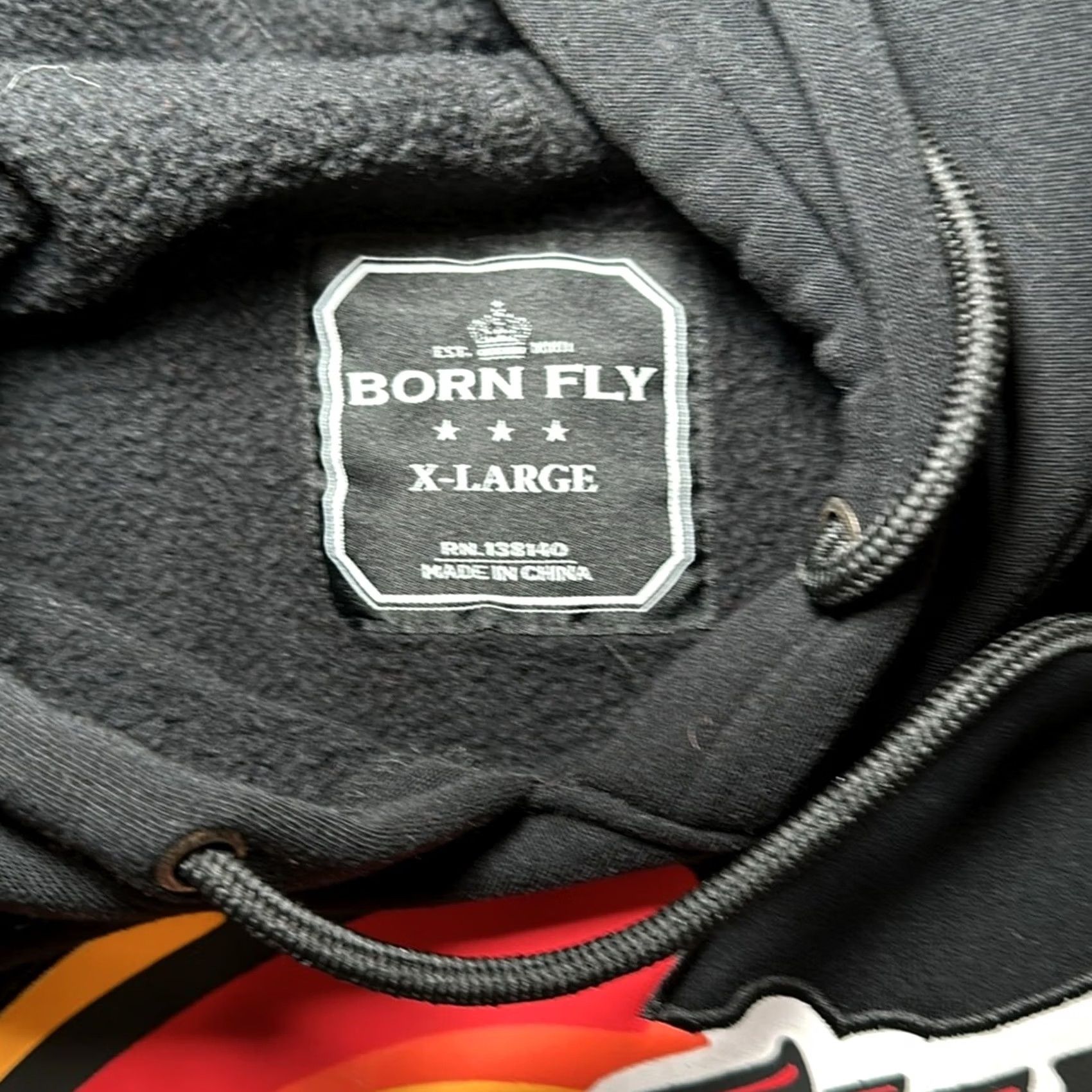 Born Born Fly Hoodie - XL Men Red Pullover Hoodie Size US XL / EU 56 / 4 - 7 Thumbnail