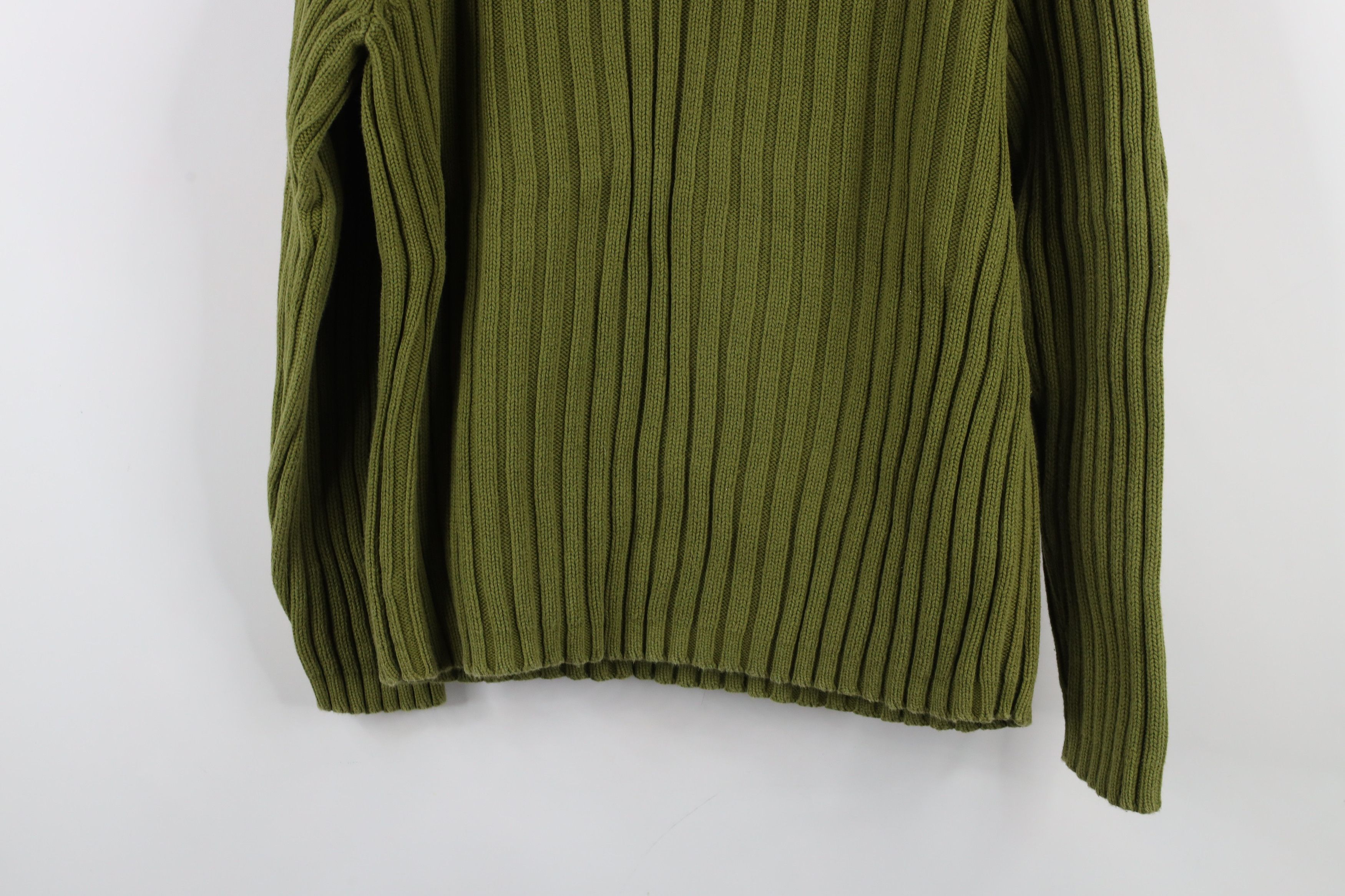 Express × Vintage Vintage Y2K Express Heavyweight Cotton Ribbed Knit Sweater Size M / US 6-8 / IT 42-44 - 10 Thumbnail