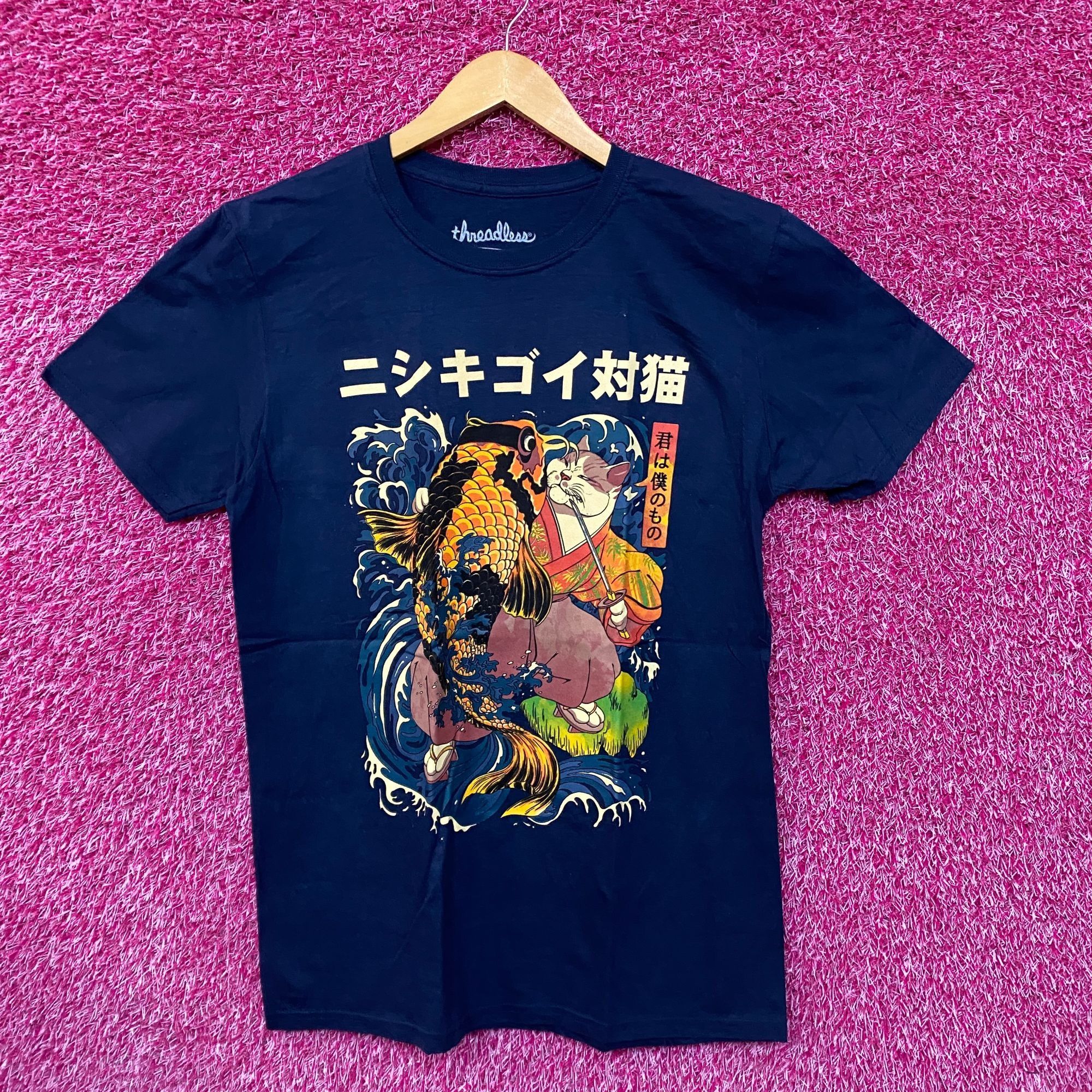 Threadless Kai Kat navy blue Tshirt size medium Size US M / EU 48-50 / 2 - 1 Thumbnail