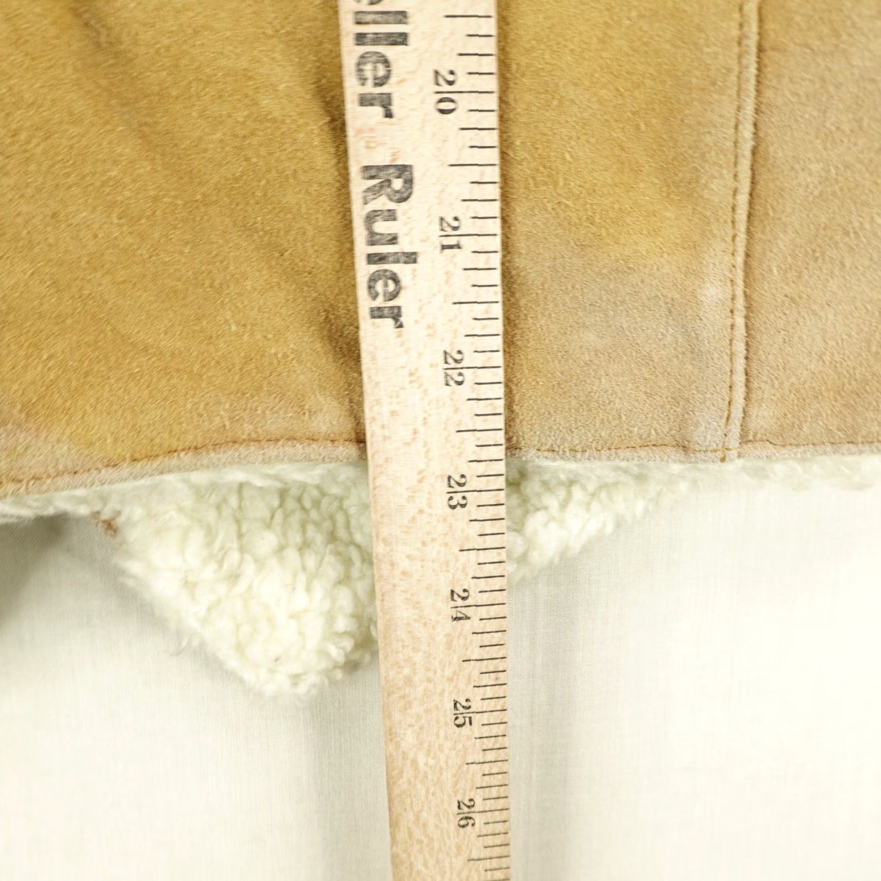Schott VINTAGE Schott Vest Mens Small Brown Leather Sherpa Lined 80s Western Biker Size US S / EU 44-46 / 1 - 6 Thumbnail