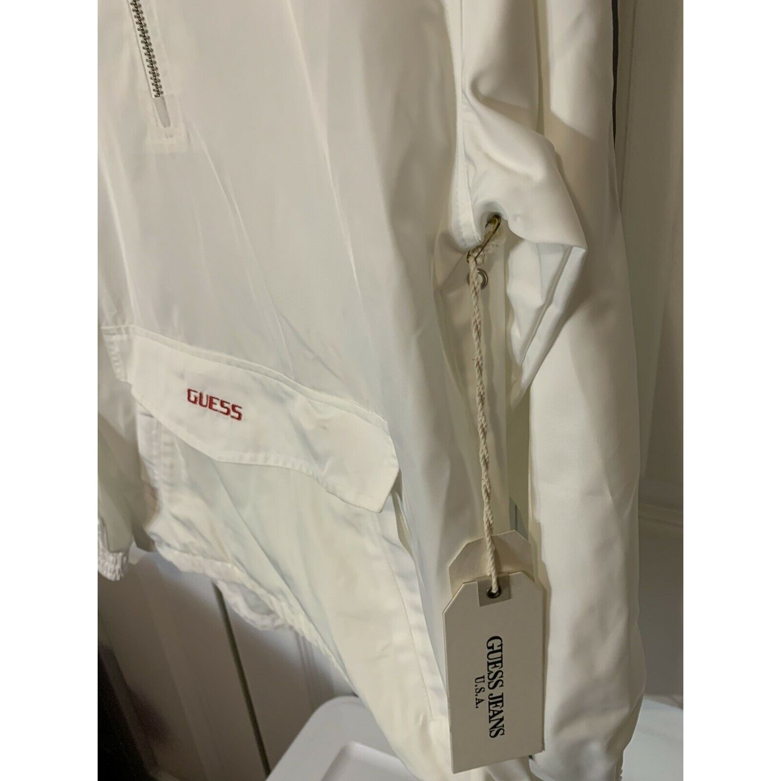 Guess Guess x Sean wotherspoon 1/4 Zip Men’s Jacket Sz M White Gra Size US M / EU 48-50 / 2 - 2 Thumbnail