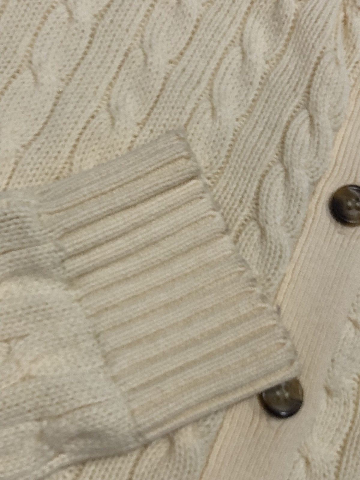Vintage Vtg 90s Land’s End Cable Knit Cardigan Size M / US 6-8 / IT 42-44 - 4 Thumbnail