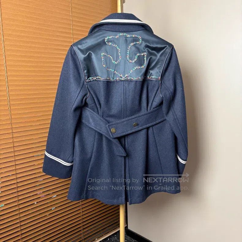 Valentino Valentino Navy cashmere coat Size S / US 4 / IT 40 - 4 Thumbnail