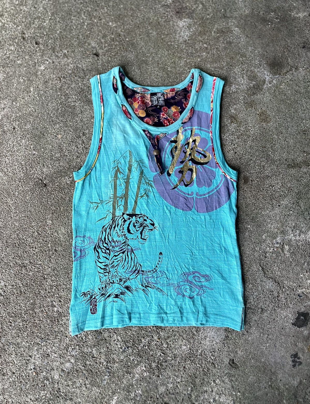 Japanese Brand Y2K Japanese Brand Traditional Sukajan Tanktop Art Tiger Size US S / EU 44-46 / 1 - 1 Thumbnail