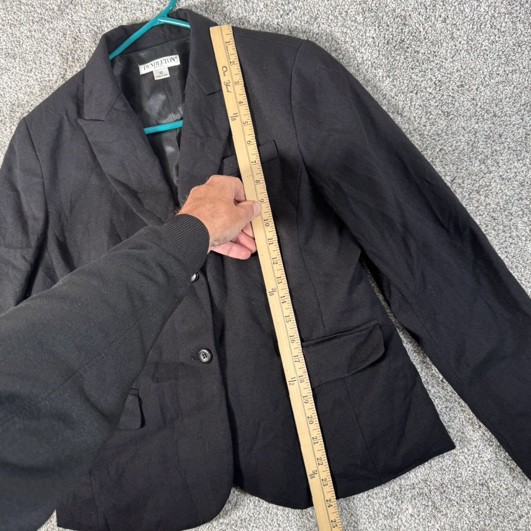 Pendleton VINTAGE Pendleton Blazer Women 10P Black 100% Wool Single-Breasted Preppy Dark Academia 90s Y2K Old Money Size L / US 10 / IT 46 - 4 Thumbnail