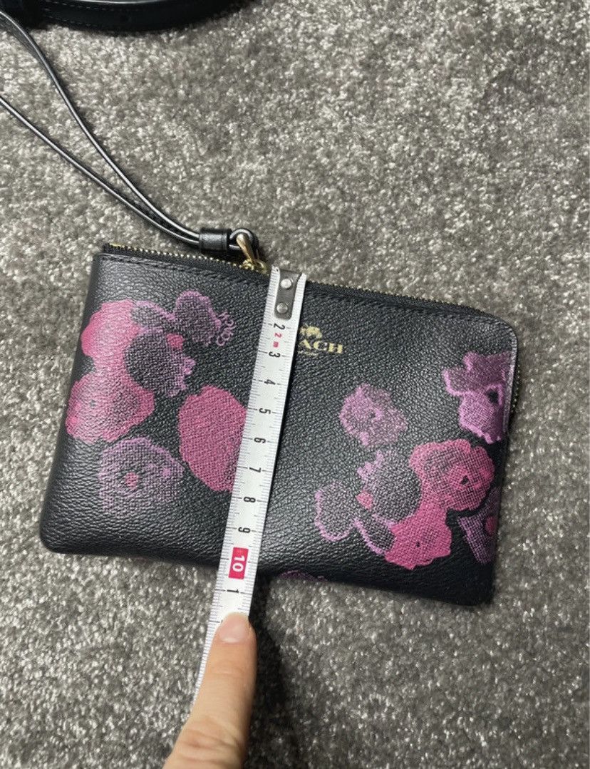 Coach Coach Floral Leather Bag Matching Wallet Set Gold Hardware Size ONE SIZE - 18 Thumbnail