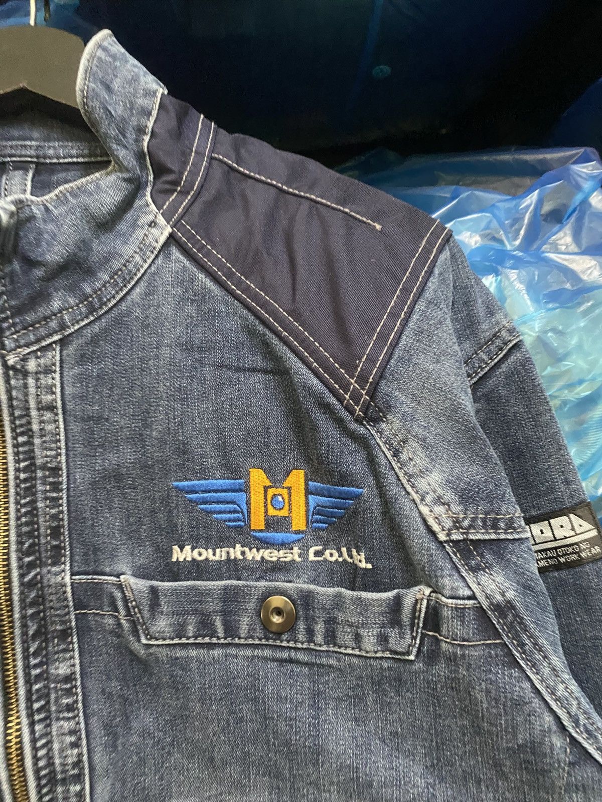 Japanese Brand Tora Japan Tactical Denim Work Jacket with Cordura Shoulder Size US L / EU 52-54 / 3 - 6 Thumbnail