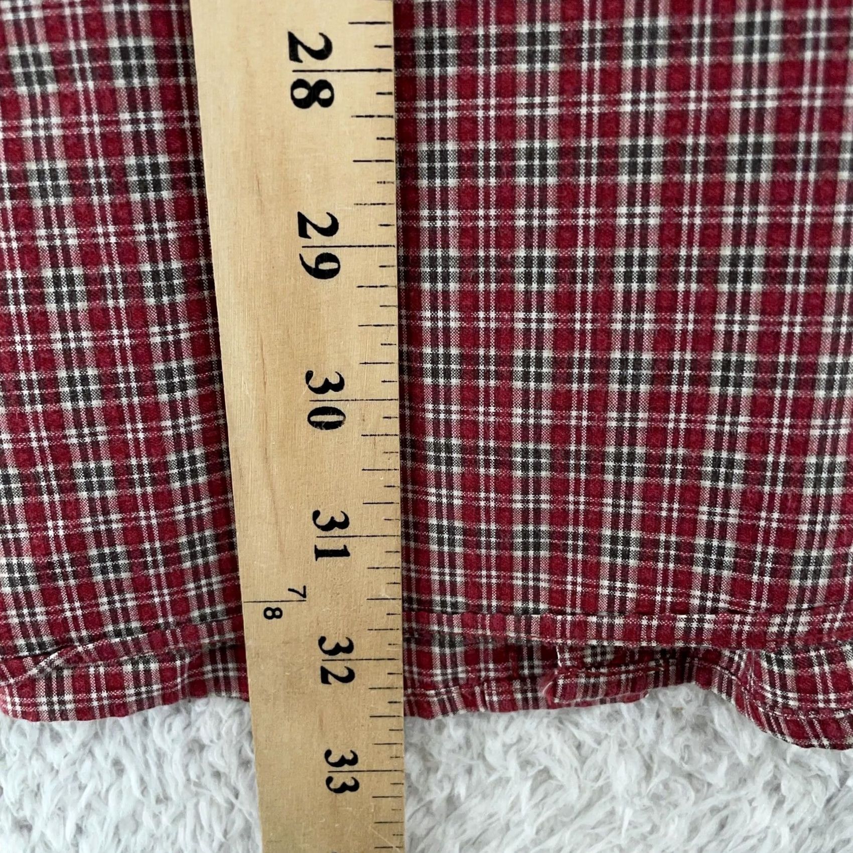 Eddie Bauer Eddie Bauer Shirt Mens XL Tall Red Black Plaid Classic Fit Short Sleeve Pocket Button-Up Size US XL / EU 56 / 4 - 6 Thumbnail