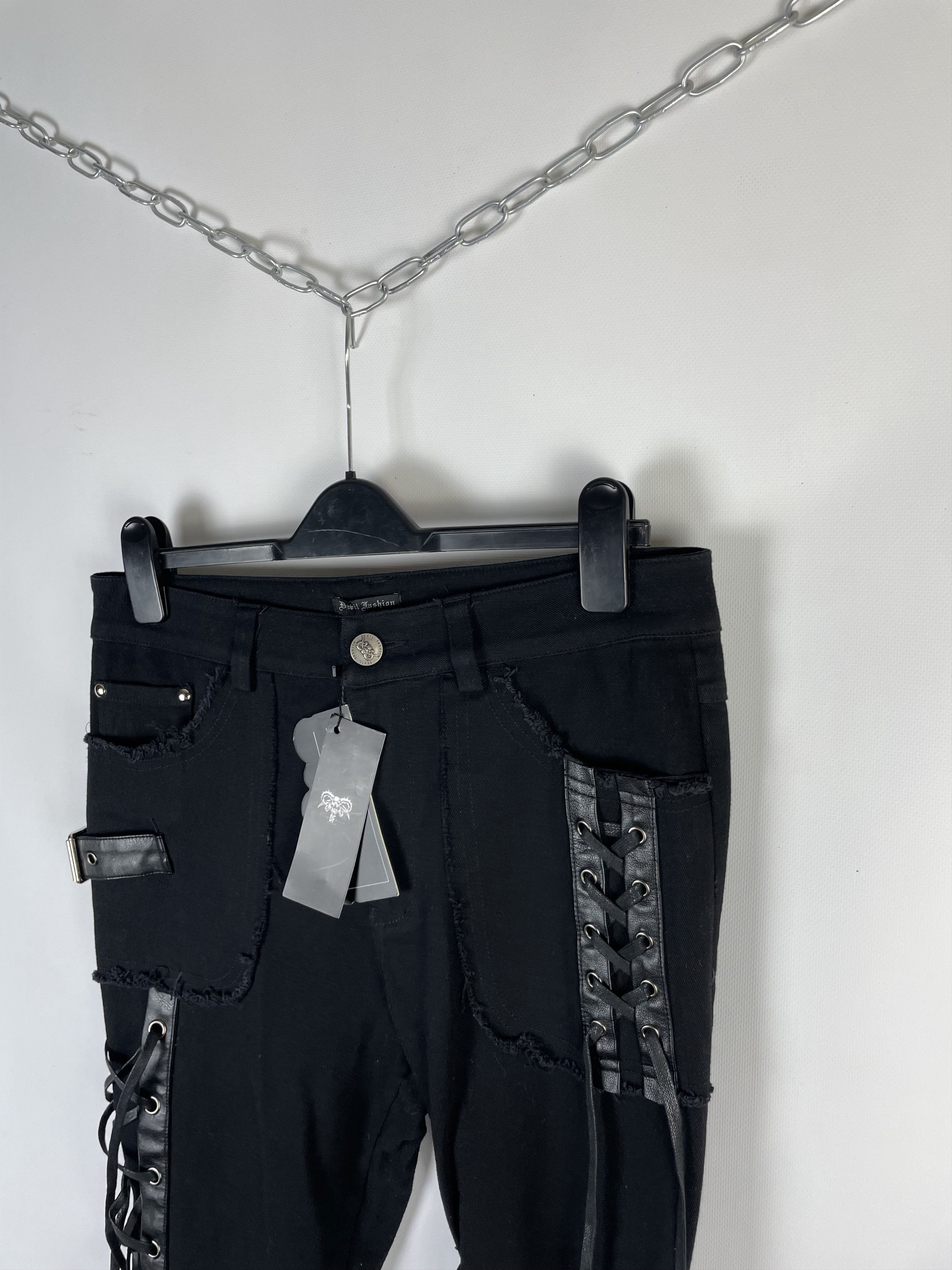 Japanese Brand Devil Fashion Punk Bootcut Pants Size US 30 / EU 46 - 5 Thumbnail