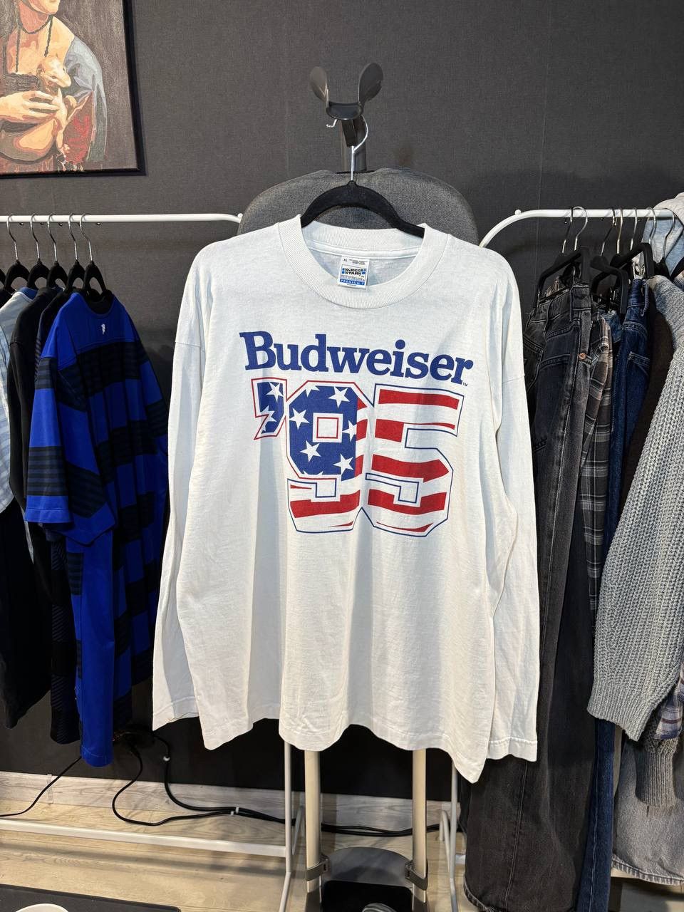 Budweiser 90’s Budweiser vintage long sleeve Size:XL Size US XL / EU 56 / 4 - 2 Thumbnail