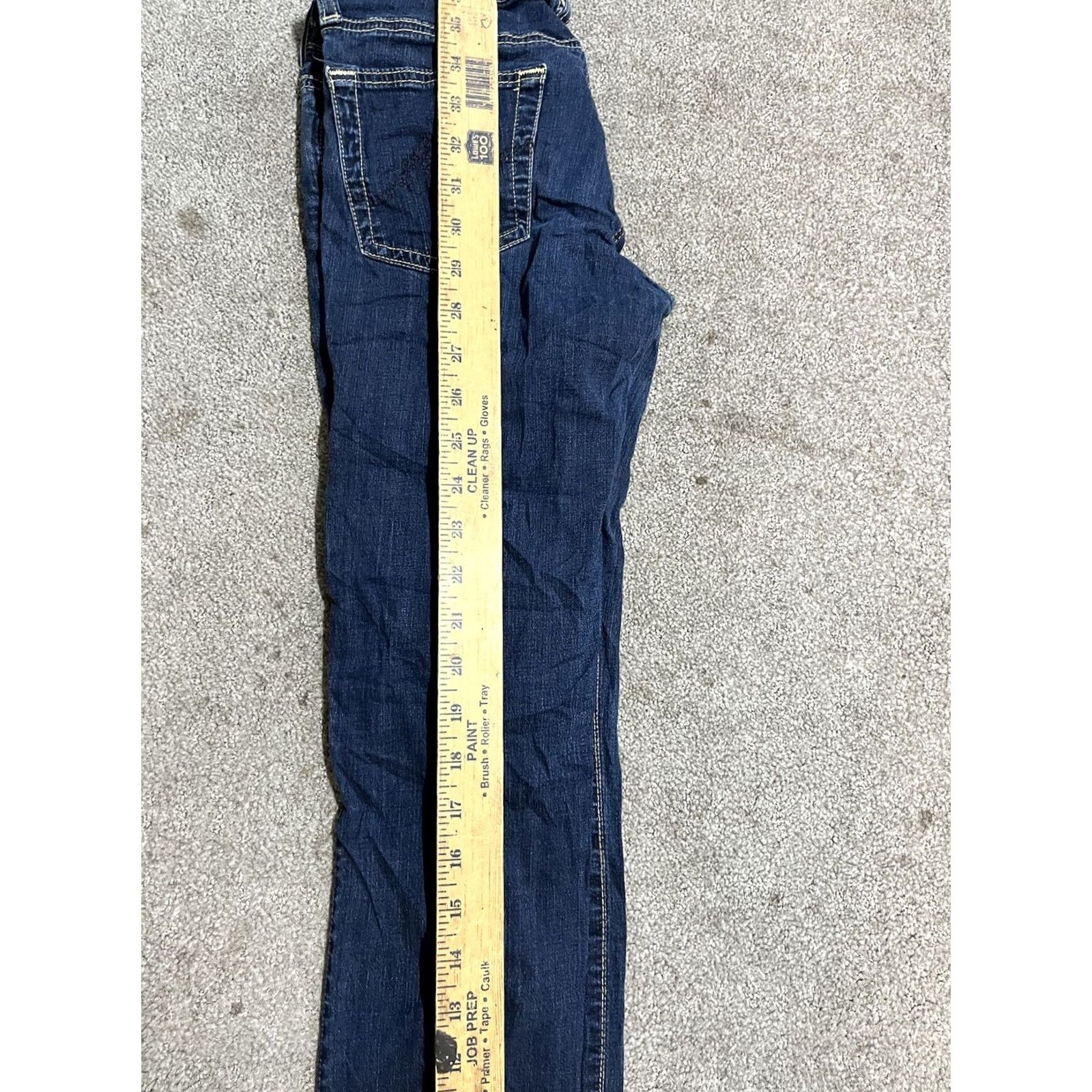 Vintage AG Adriano Goldschmied The Stilt Jeans Blue Dark Wash 26R Women's denim 5-Pocket Crop Straight Adult Regular Jeans Size 26" / US 2 / IT 38 - 8 Thumbnail