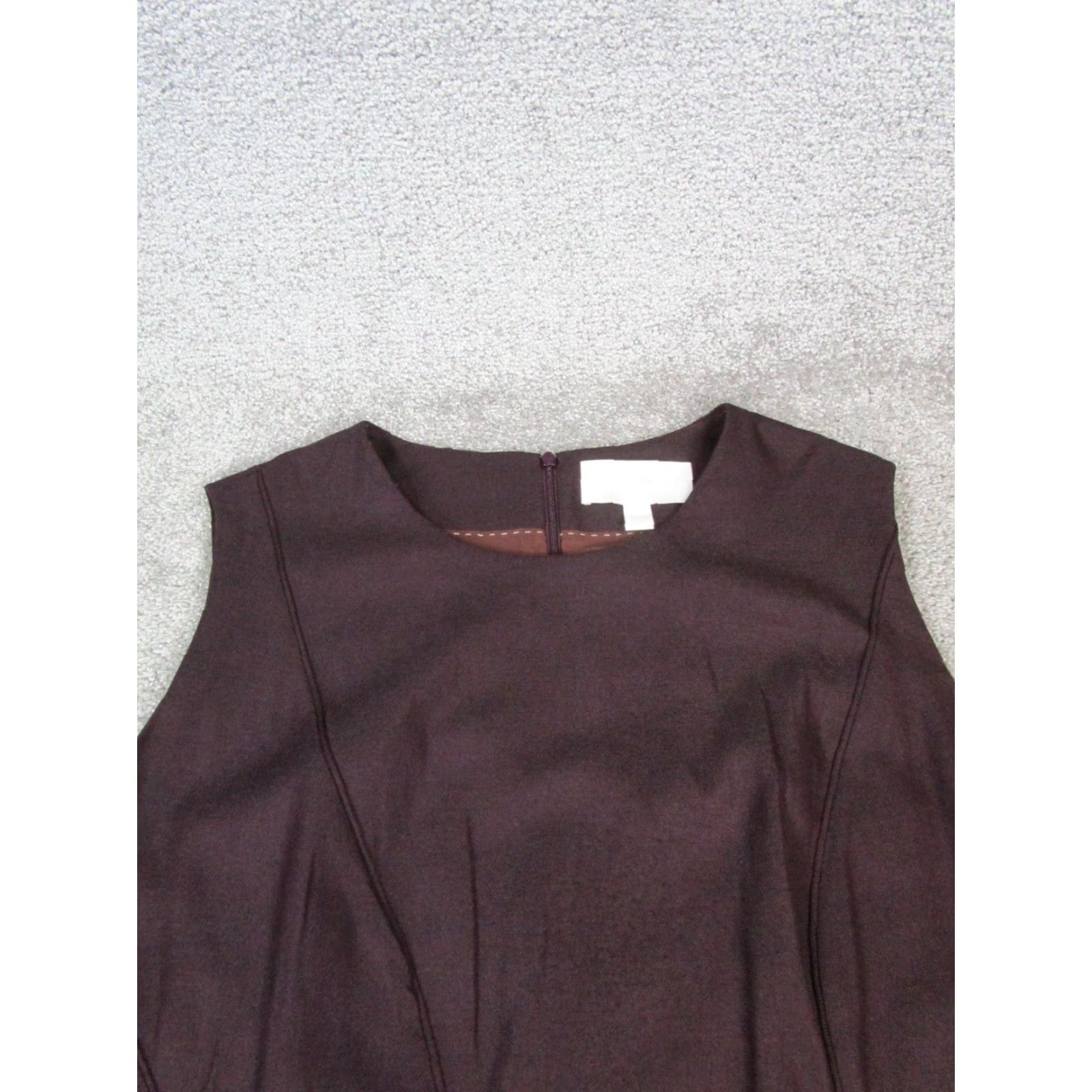 Hugo Boss VINTAGE Hugo Boss Dress Womens 14 Brown Wool Blend Sleeveless Pencil Sheath Knee Length Business Party Size XL / US 12-14 / IT 48-50 - 2 Thumbnail