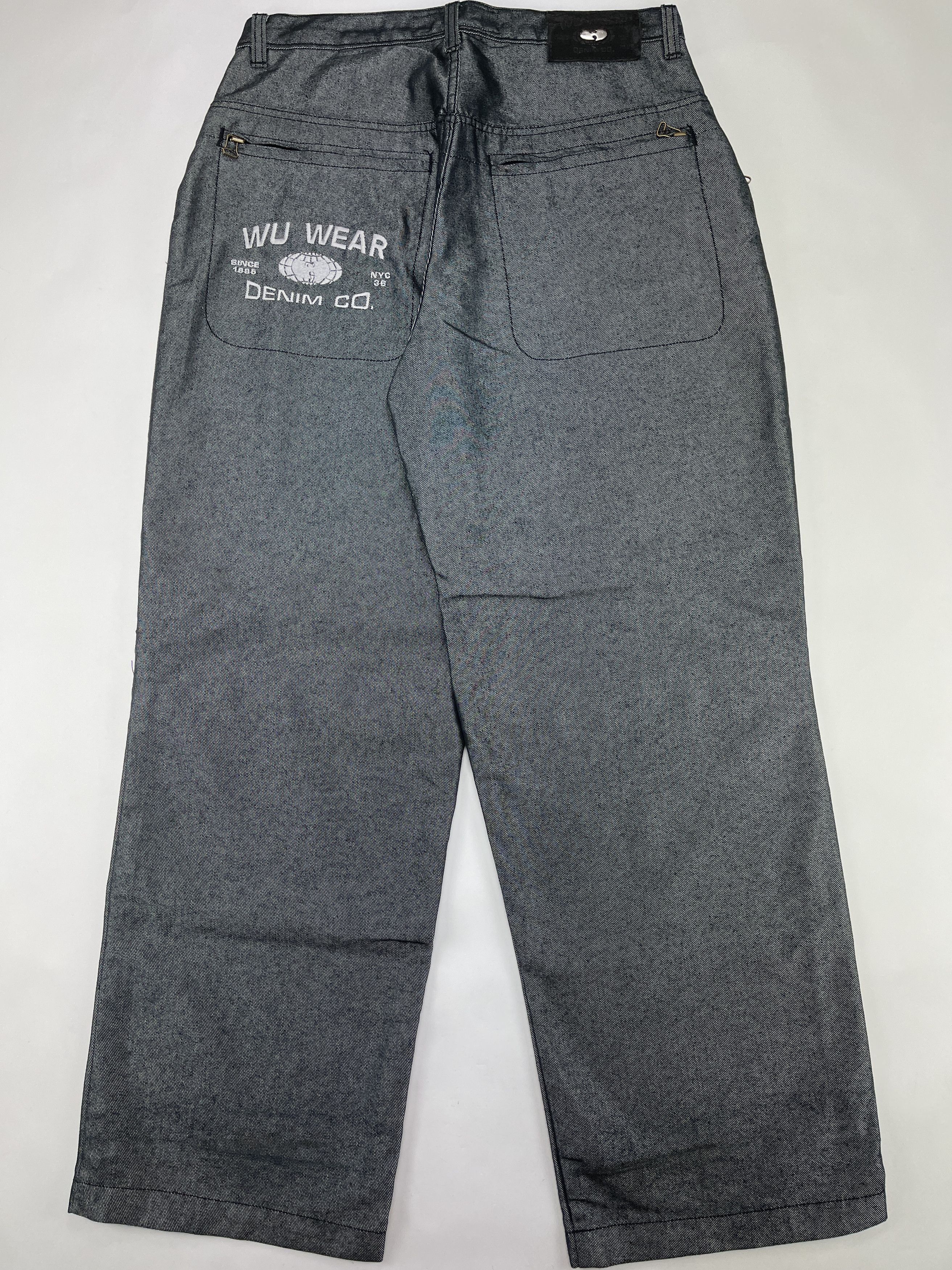 Wu-Tang Clan WU WEAR jeans, shiny gray silver metallic vintage hip hop 32 Size US 32 / EU 48 - 1 Thumbnail