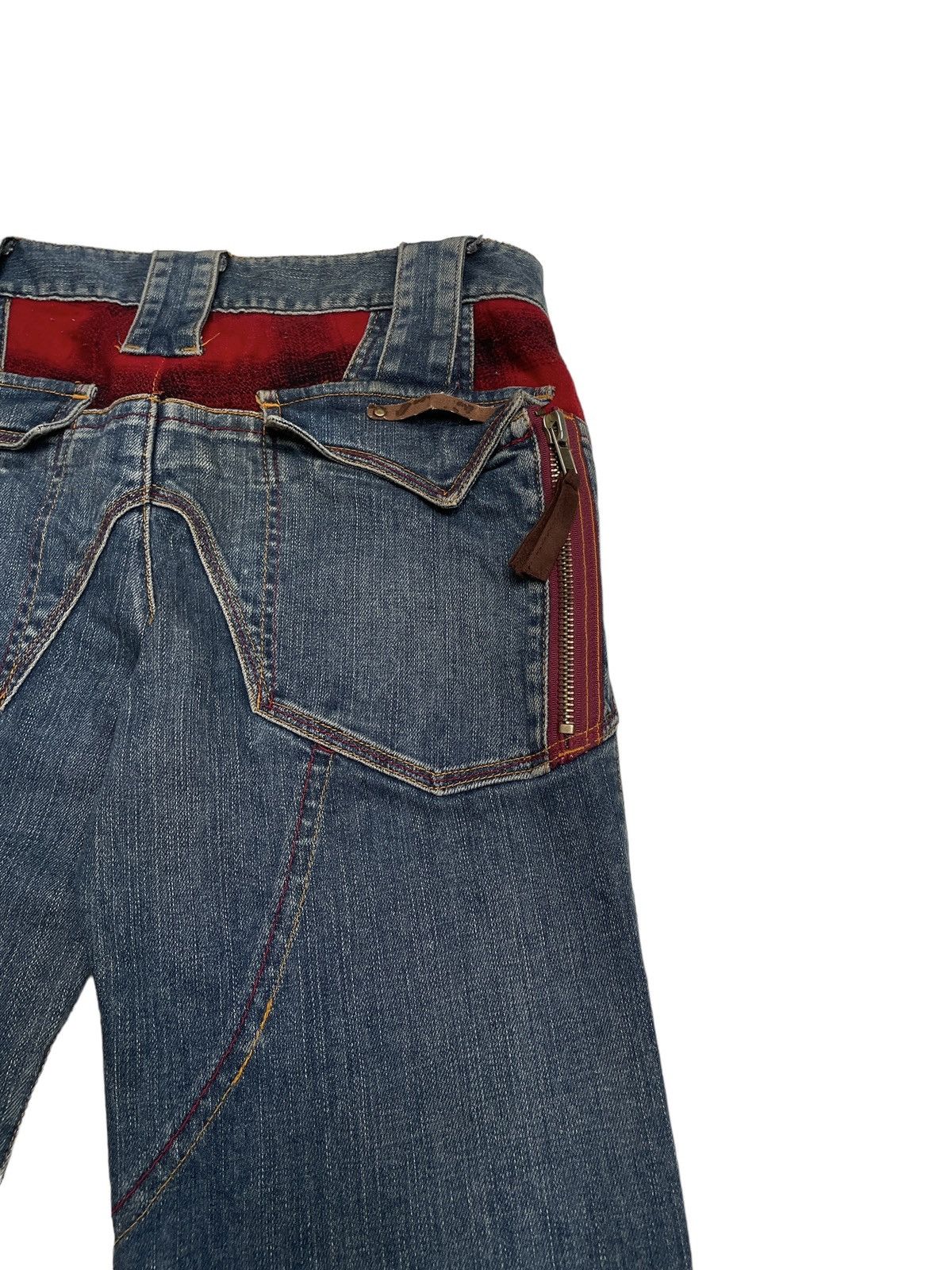 Designer × Japanese Brand Rare Design Vintage Brand Sabotage Zipper Jeans 1990s Size US 29 - 6 Thumbnail