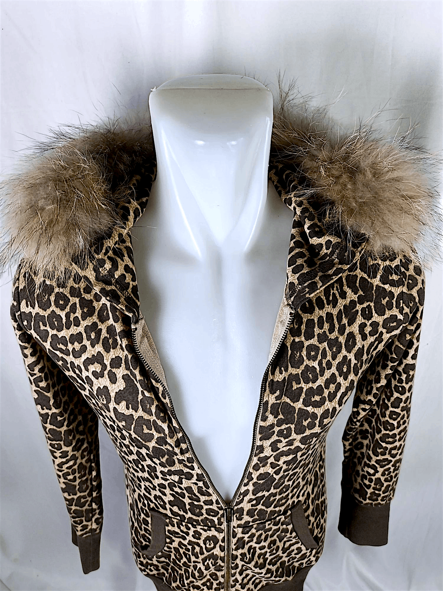 Japanese Brand JOKY GAL Leopard Print Fur Zipper Hoodie Size US S / EU 44-46 / 1 - 19 Thumbnail