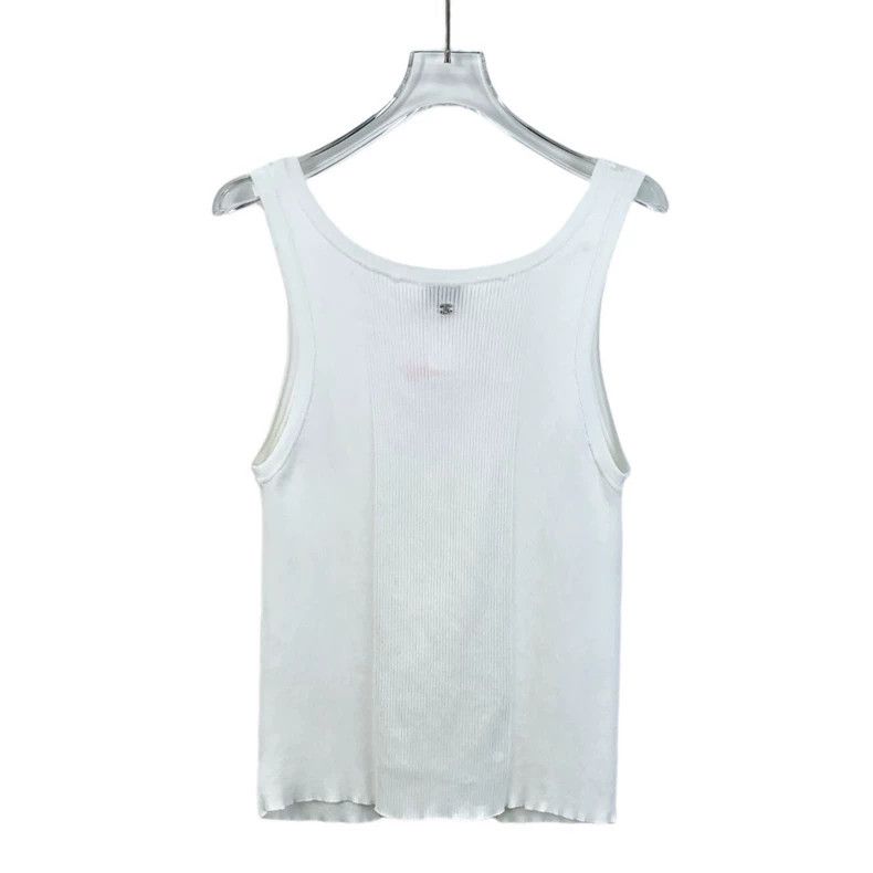 Chanel Chanel White five-pointed star lace hollow cotton round-nec Size M / US 6-8 / IT 42-44 - 2 Thumbnail