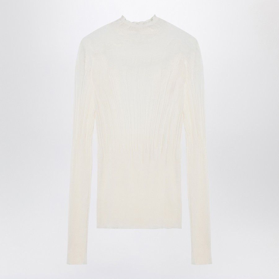 Bottega Veneta o1d2blof0824 Turtleneck Sweater in Chalk-White Size L / US 10 / IT 46 - 1 Thumbnail