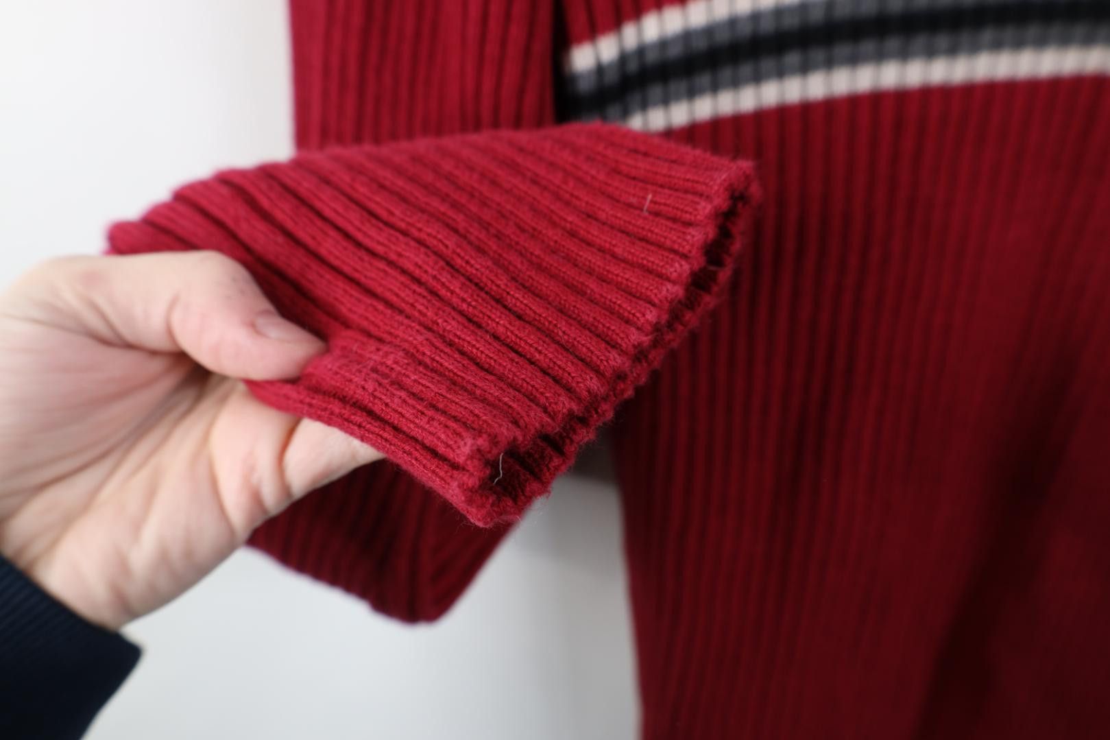 Gap Vintage 90s Gap Cotton Ribbed Knit Crewneck Sweater Red Size US XXL / EU 58 / 5 - 8 Thumbnail