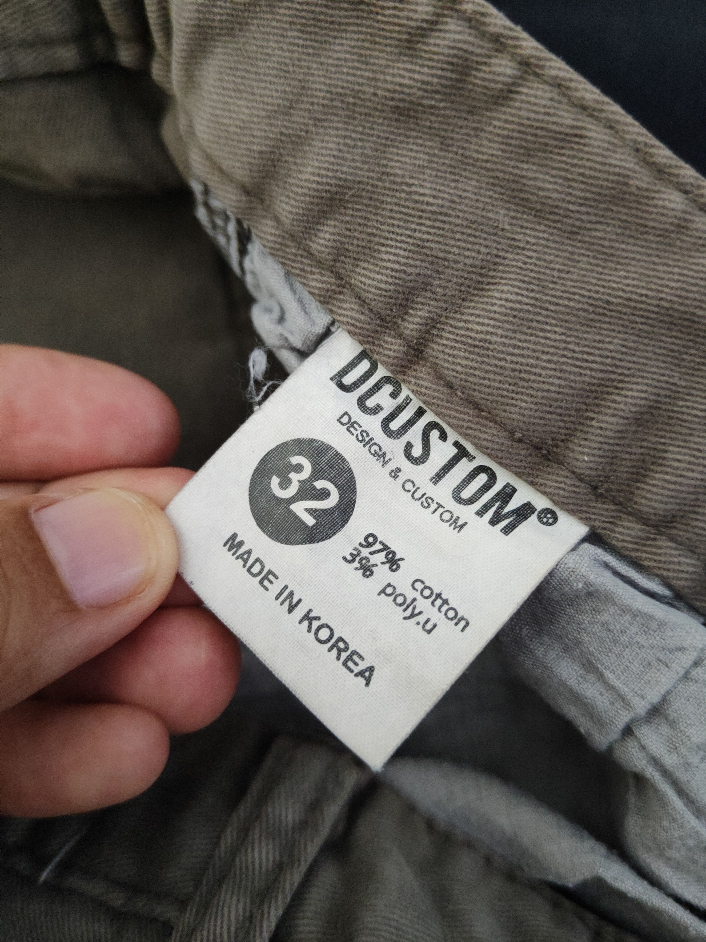 Japanese Brand DL Dcustom Dark Gray Faded Multipocket Cargo Pants #306 Size US 33 - 14 Thumbnail
