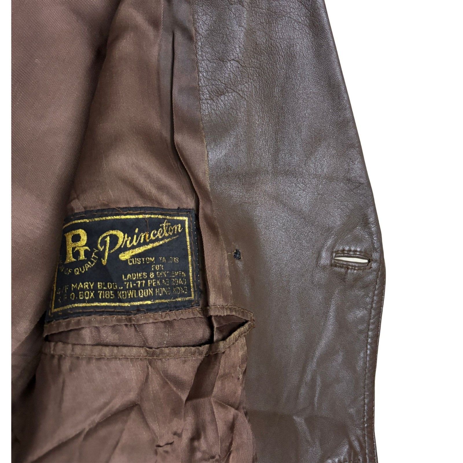 Other Vintage Leather Coat Princeton Trench Retro Jacket Small Size US S / EU 44-46 / 1 - 4 Thumbnail