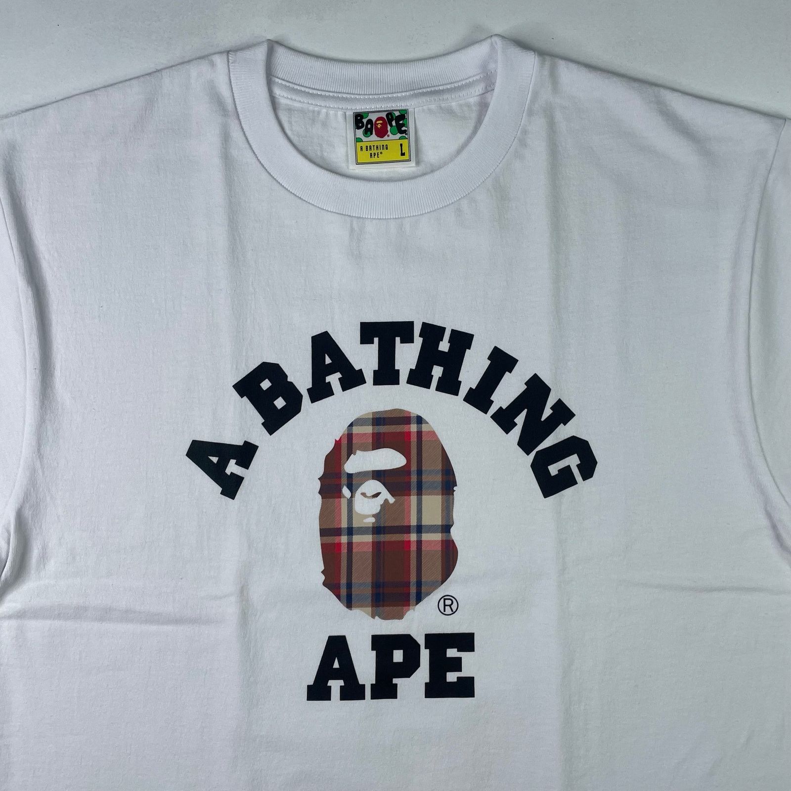 Bape BAPE Logo Check College Tee Size US L / EU 52-54 / 3 - 3 Thumbnail