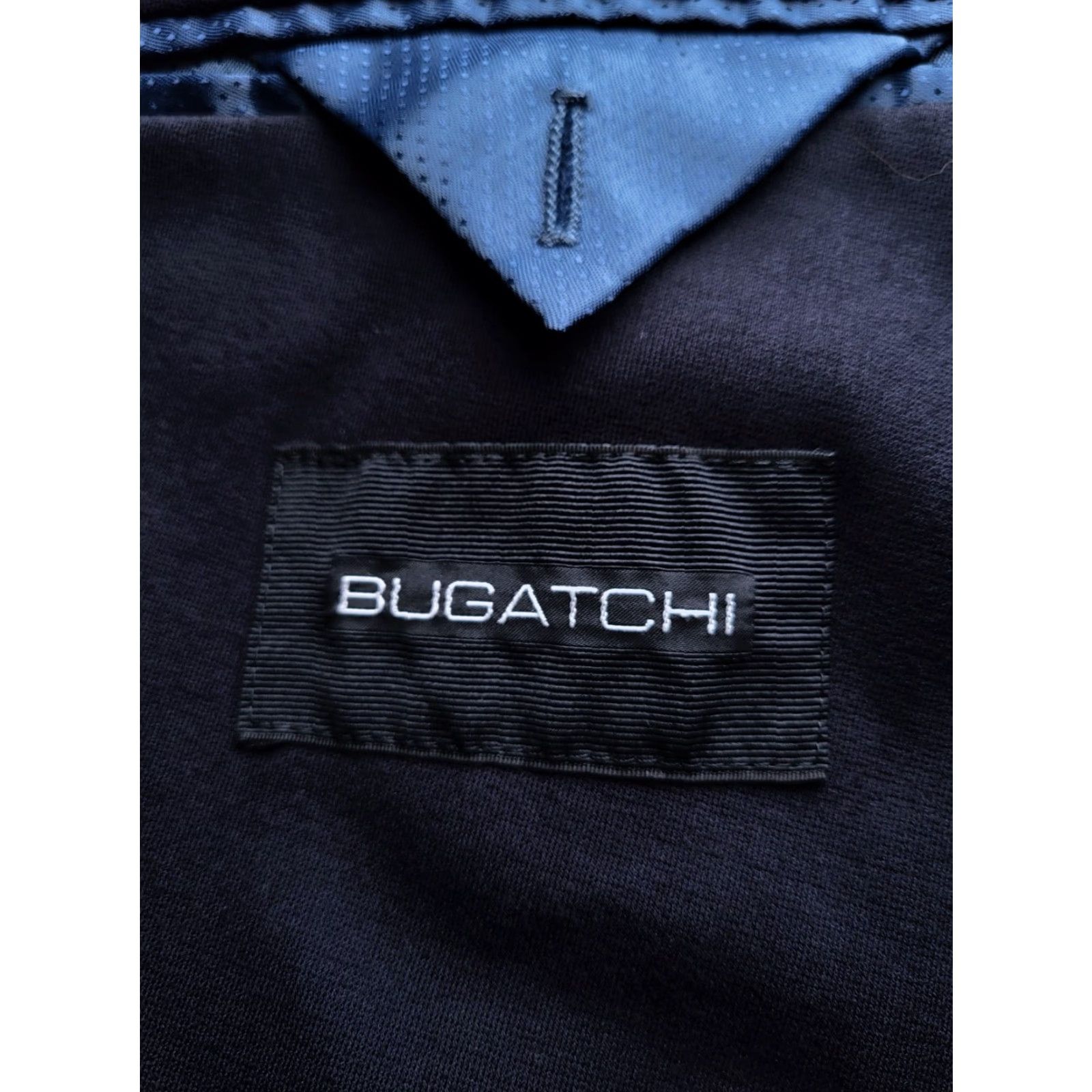 BUGATCHI BUGATCHI Blazer Jacket Single-Breasted Two-Button Knit Polyester Spandex Stretch / Notch Lapel / Regular Fit / Blue / XL / Men Size US XL / EU 56 / 4 - 6 Thumbnail
