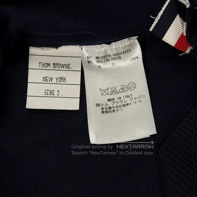 Thom Browne Thom Browne Blue Wool Cardigan Size US M / EU 48-50 / 2 - 6 Thumbnail