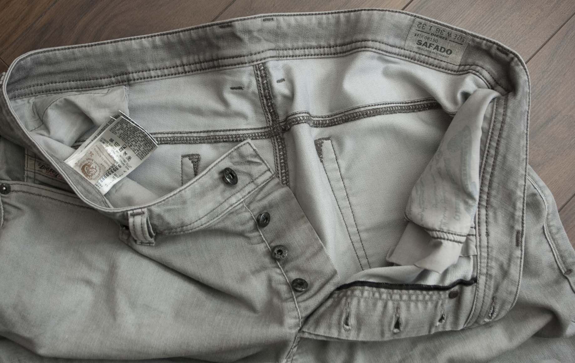 Diesel Diesel Safado Jeans Distressed Gray 37x32 Size US 37 - 10 Thumbnail
