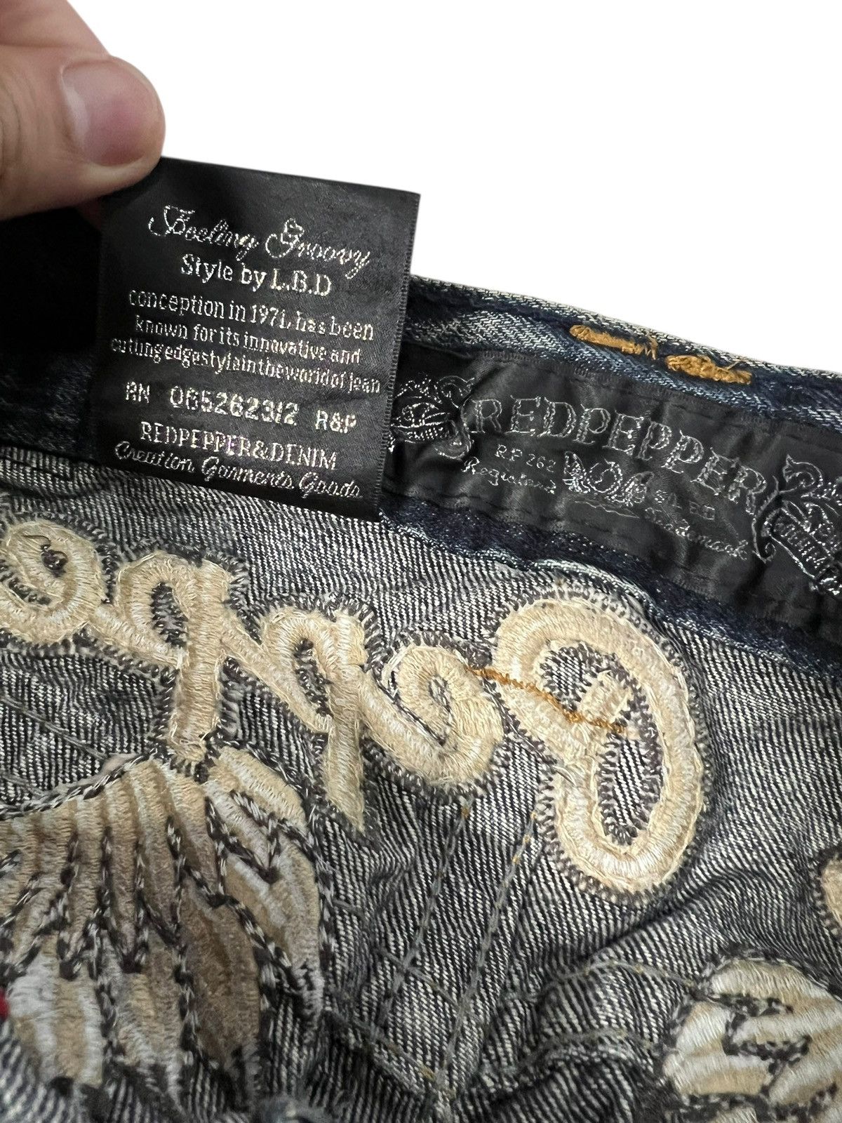 Japanese Brand Red Pepper Flare Denim Jean Size US 30 / EU 46 - 12 Thumbnail