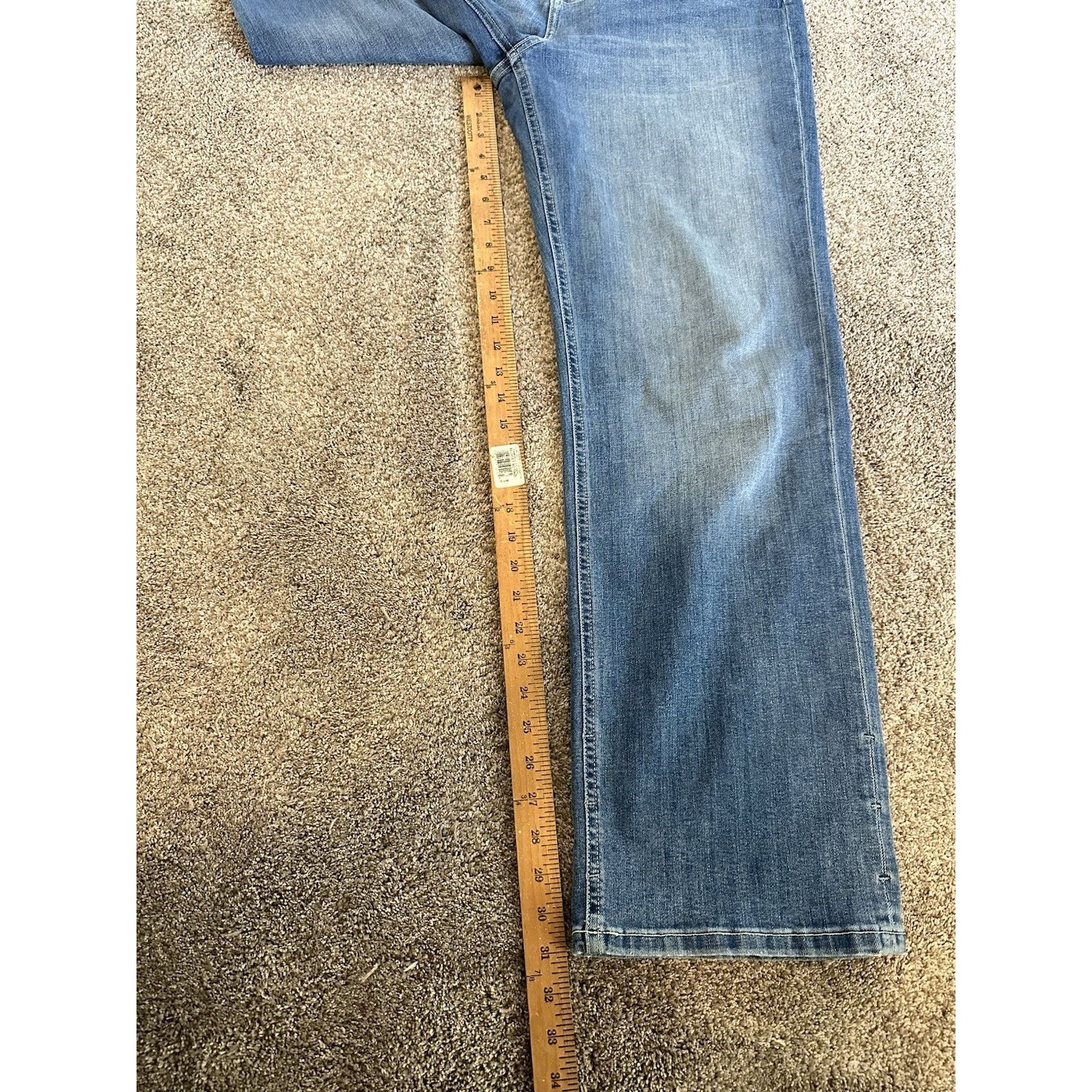 DUER DU/ER Jeans Mens 31x31 Blue Medium Wash Straight Size US 31 - 3 Thumbnail