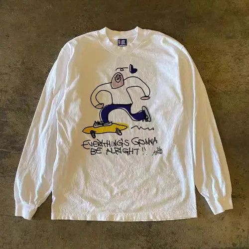 Japanese Brand × Vintage Casual retro snowboard print cotton long sleeve tee Size US L / EU 52-54 / 3 - 1 Thumbnail