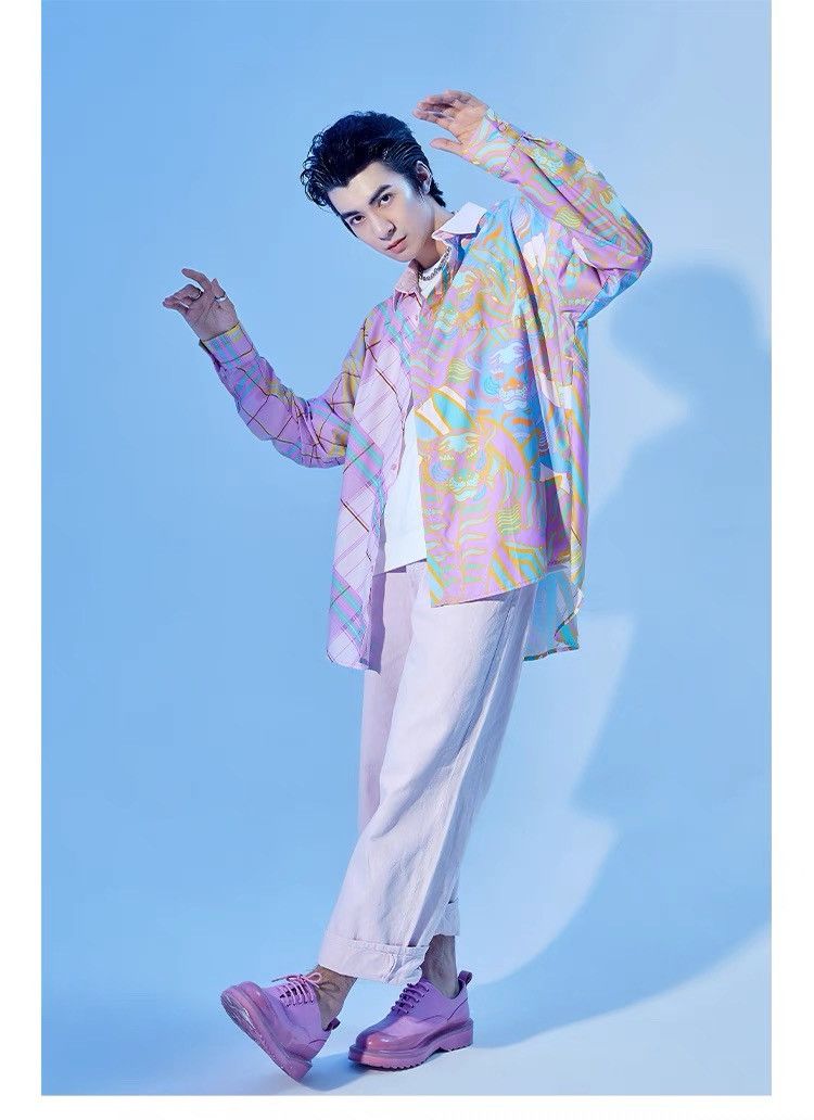 Other Asymmetric Pattern Multi-color Button Up Shirt Size US M / EU 48-50 / 2 - 6 Thumbnail
