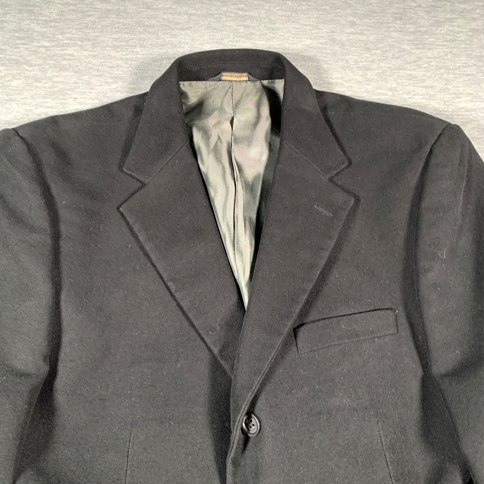 Banana Republic Banana Republic Blazer Mens 42L Black Cotton Stretch Sport Coat Long Jacket Size 42R - 4 Thumbnail