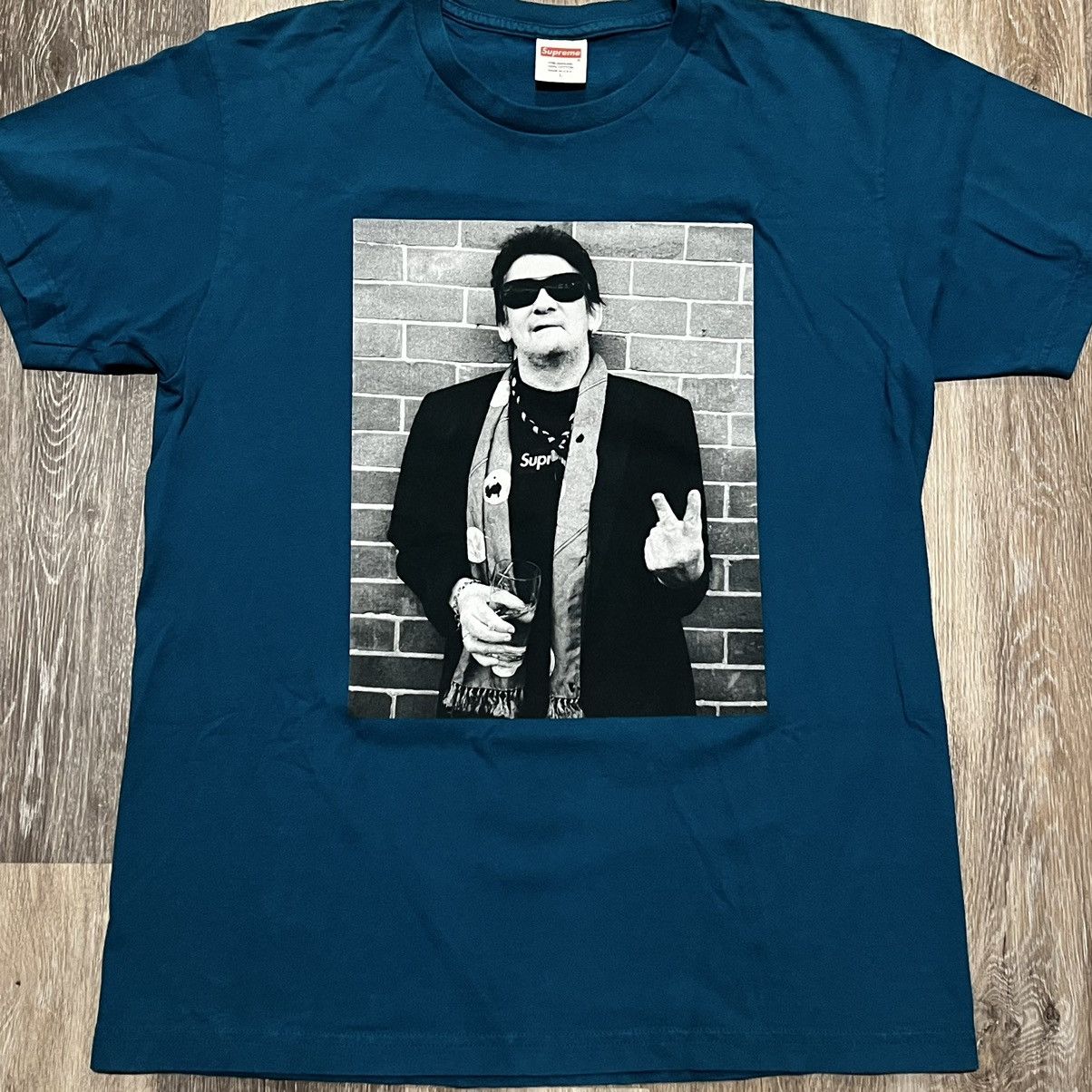 image of Supreme Shane Macgowan Photo Tee 2013 in Blue, Men's (Size Large)