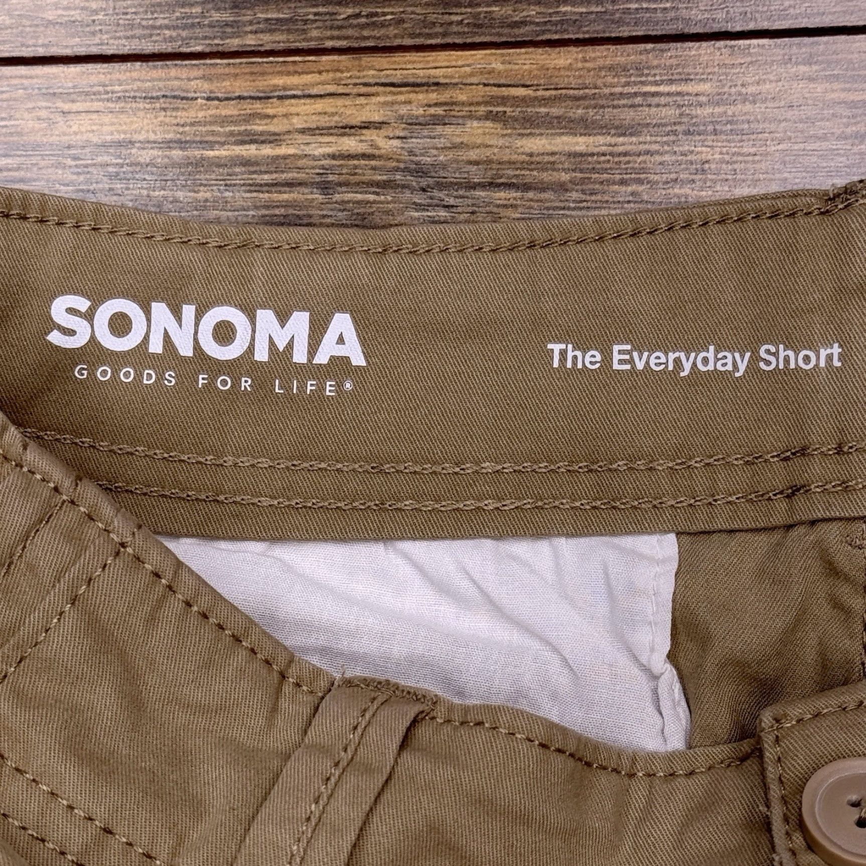 Vintage Sonoma Cargo Shorts Mens 29 Tan Stretch New Size US 29 - 7 Thumbnail