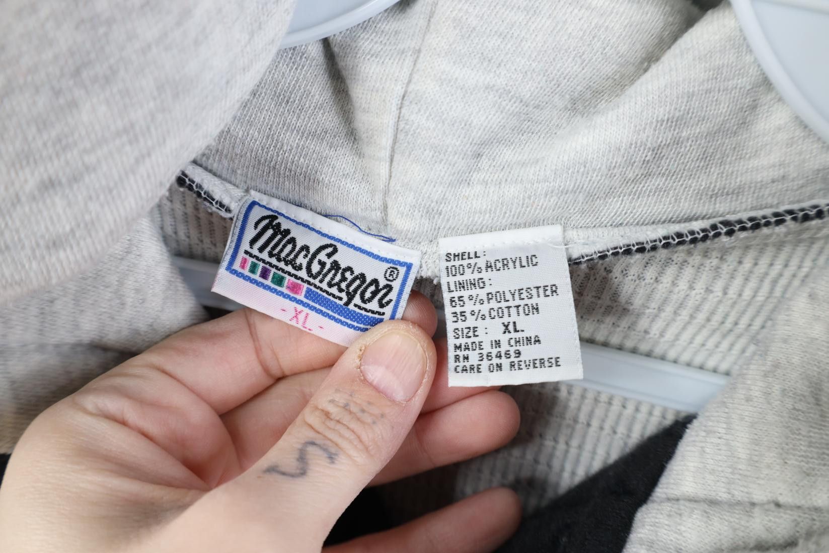 Vintage Vintage 90s Streetwear Thermal Lined Hoodie Sweatshirt Size US XL / EU 56 / 4 - 6 Thumbnail