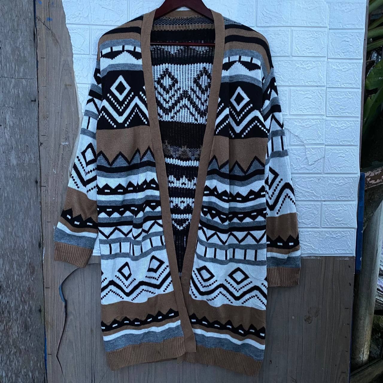 Japanese Brand × Native Vintage Navajo Style Long Jacket Cardigan Size US M / EU 48-50 / 2 - 1 Thumbnail